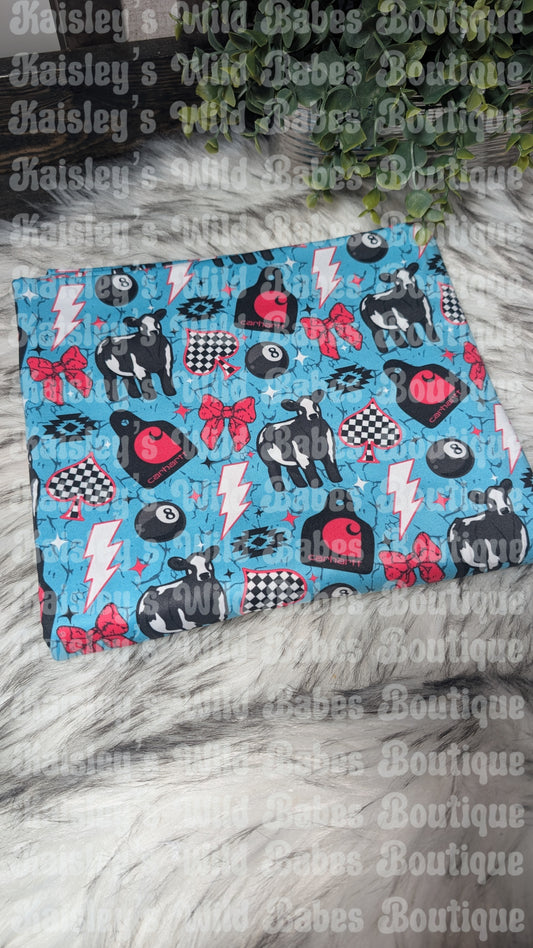 18/24 bell bottom halter & shredded