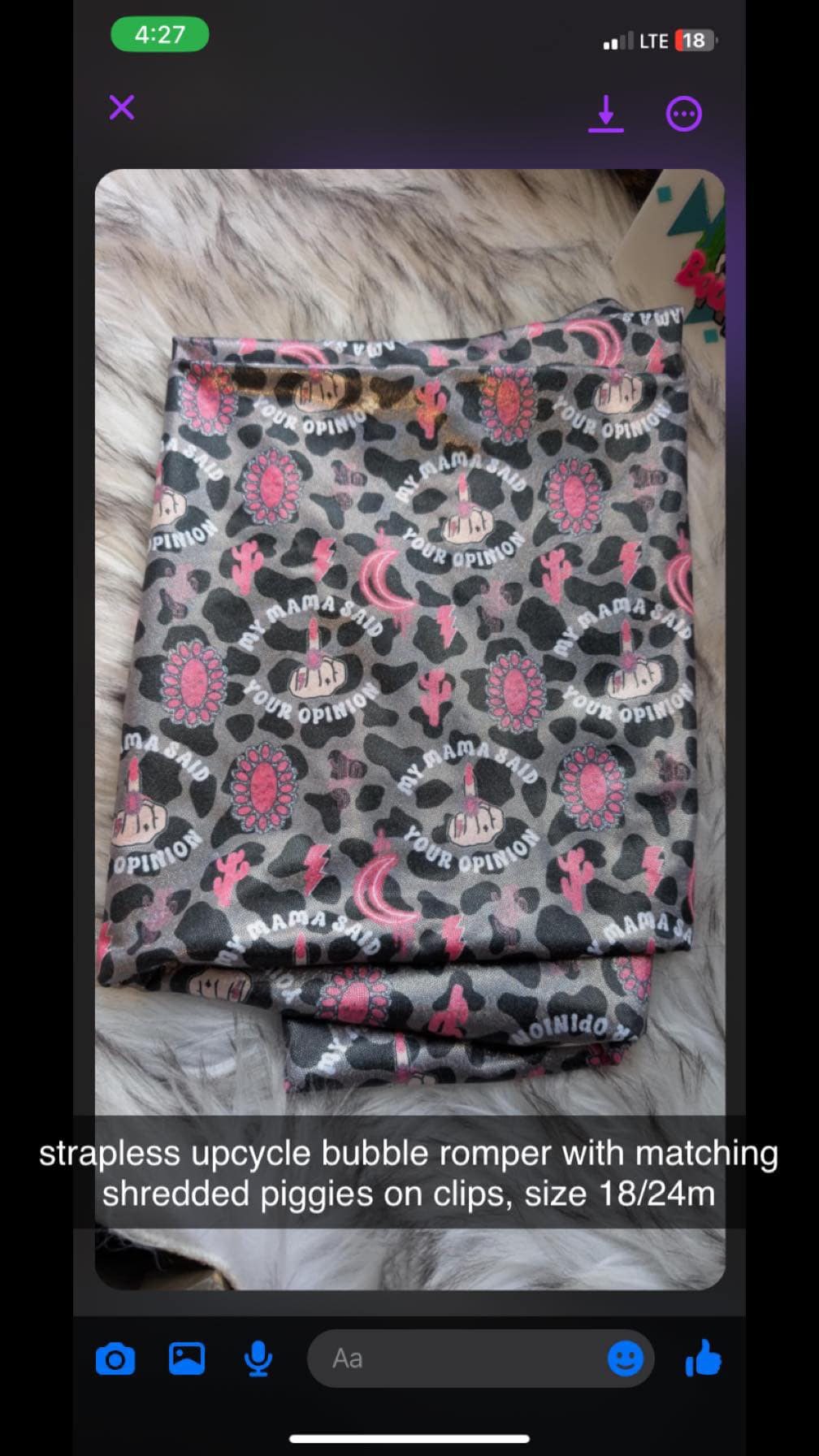 18/24 Strapless bubble upcycle & shredded piggies